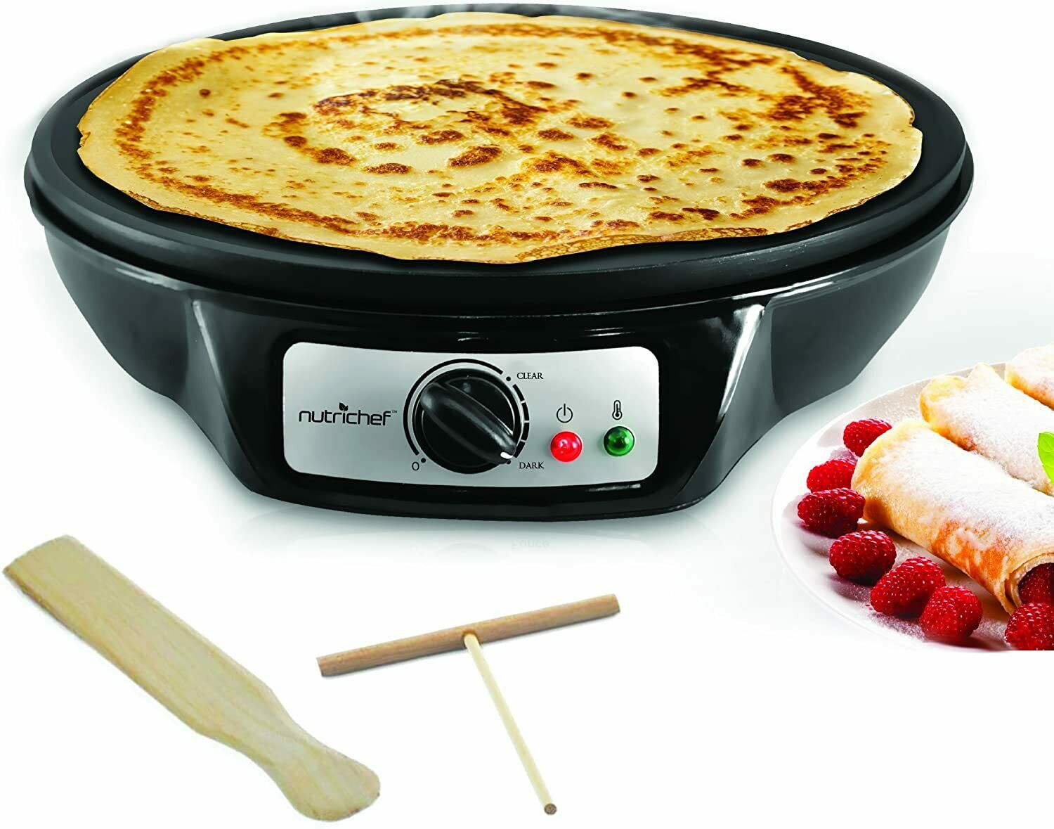 Electric Griddle & Crepe Maker | Nonstick 12 Inch Hot Plate Cooktop