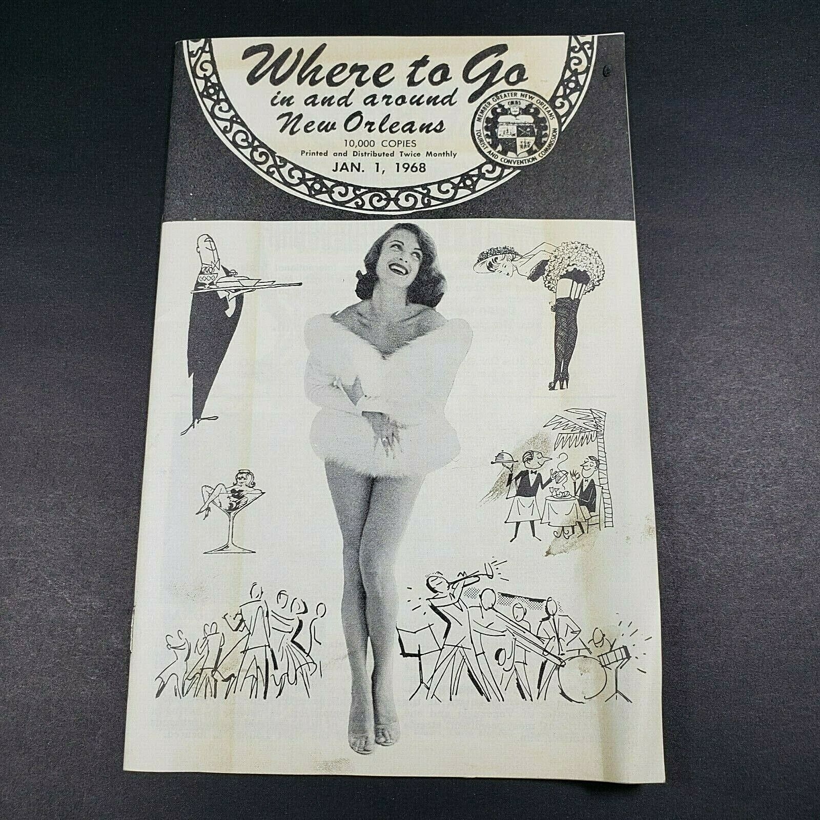 1968 Where To Go In And Around New Orleans Jan 1  Brochure