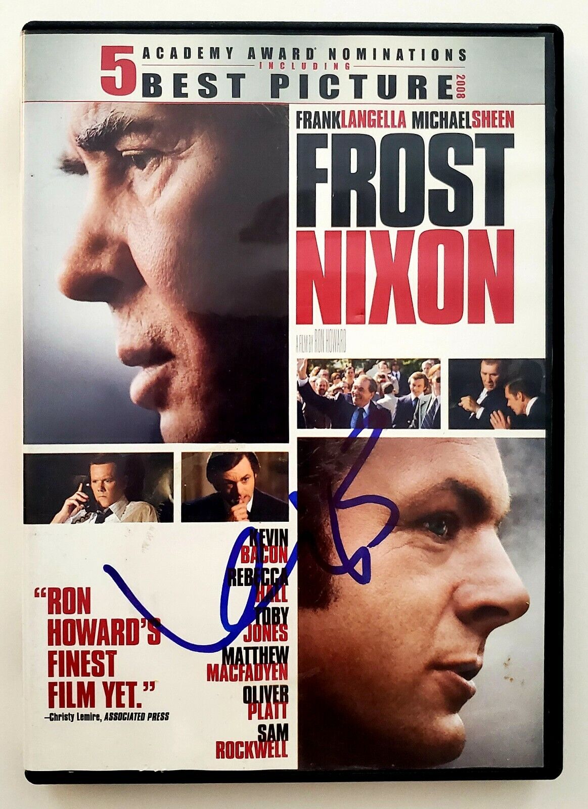Kevin Bacon Signed Frost Nixon Dvd Actor Footloose Tremors Legend Rad