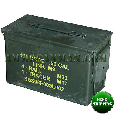 2 Cans Grade 1  50 Cal Empty Ammo Cans 2 Total  Free Shipping