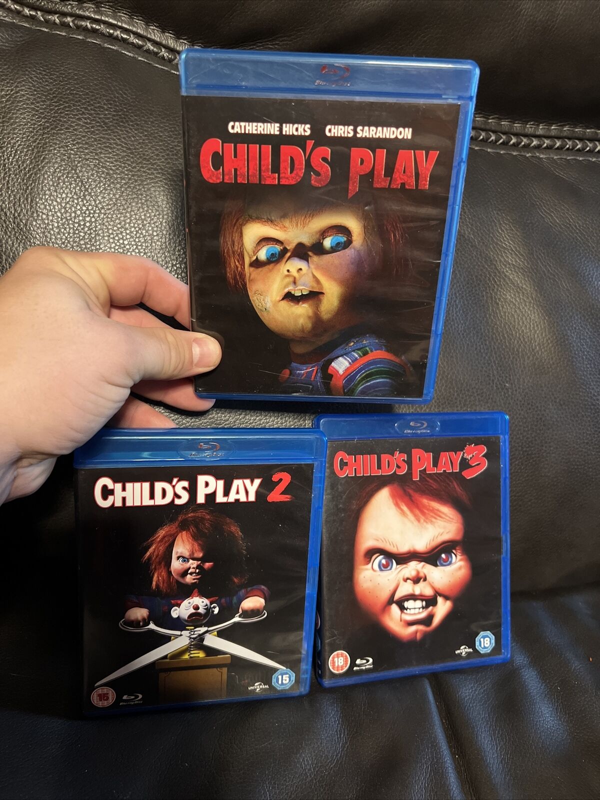Child’s Play Trilogy Horror Movie Lot Horror Movies Bluray Chucky Very Good