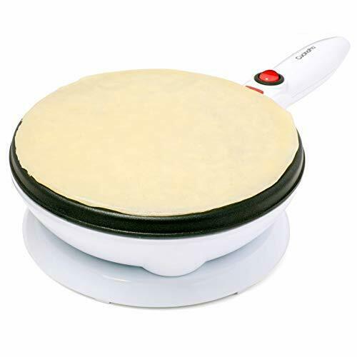 Cordless Crepe Maker With Recipe Guide Makes Large 7.5" Wide Crepes Non-stick...