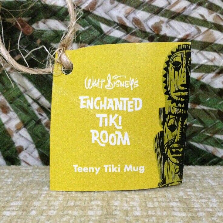 Disney Disneyland Enchanted Tiki Room Teeny Tiki Baby Mug Grape Label Tag Card