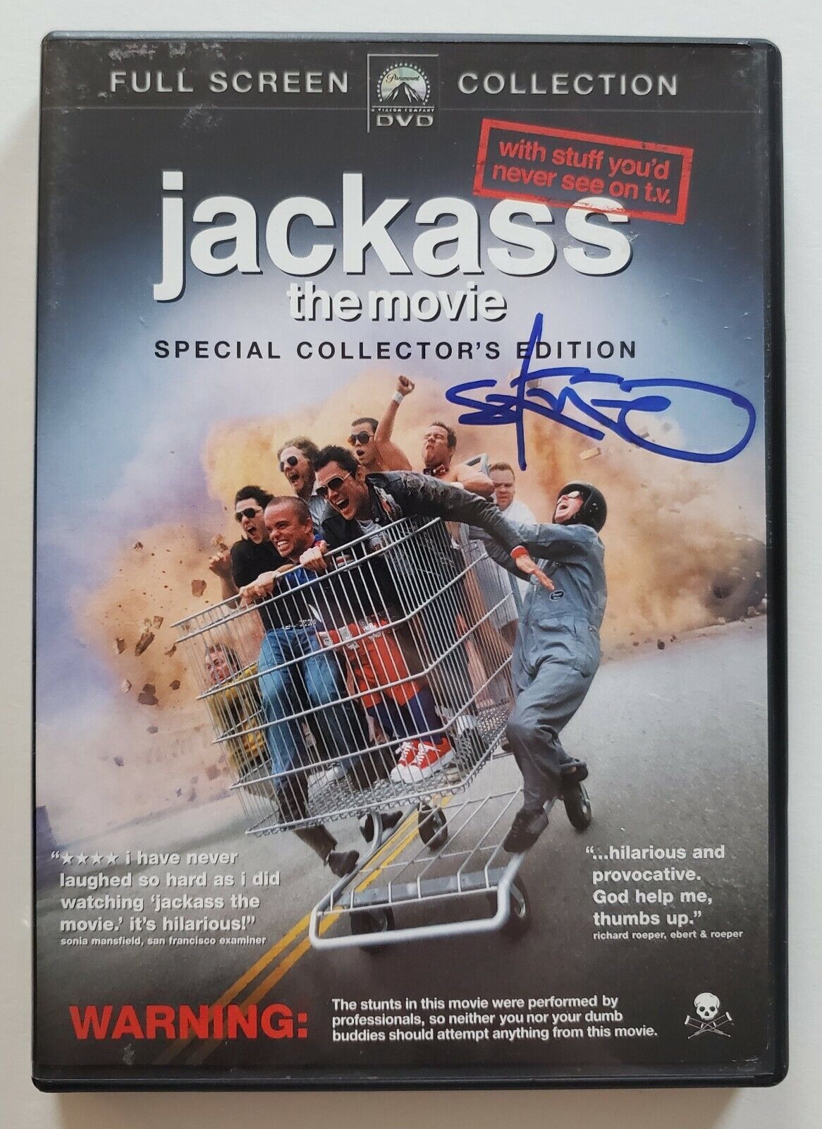 Steve-o Signed Jackass The Movie Dvd Actor Stand Up Comedy Legend Rad