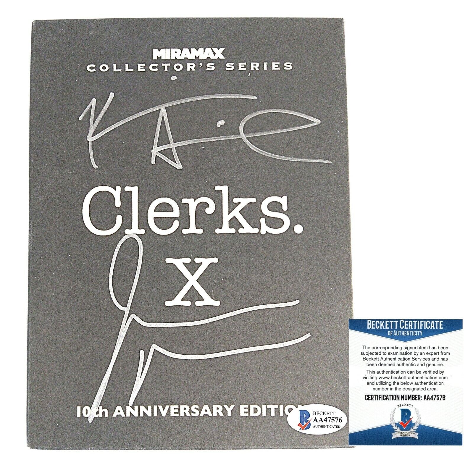 Kevin Smith And Jay Mewes Signed Clerks X Dvd Cover Case Beckett Autograph Bas