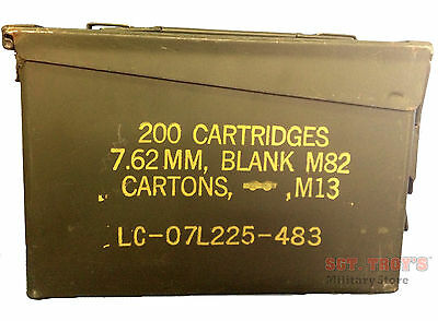 Military 30 Cal M19a1 Metal Ammo Can 7.62mm Box .30 Caliber Very Good Condition