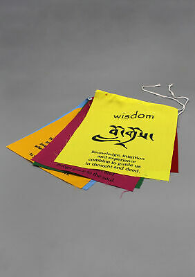 Tibetan Affirmation Prayer Flags For Peace Love & Happiness