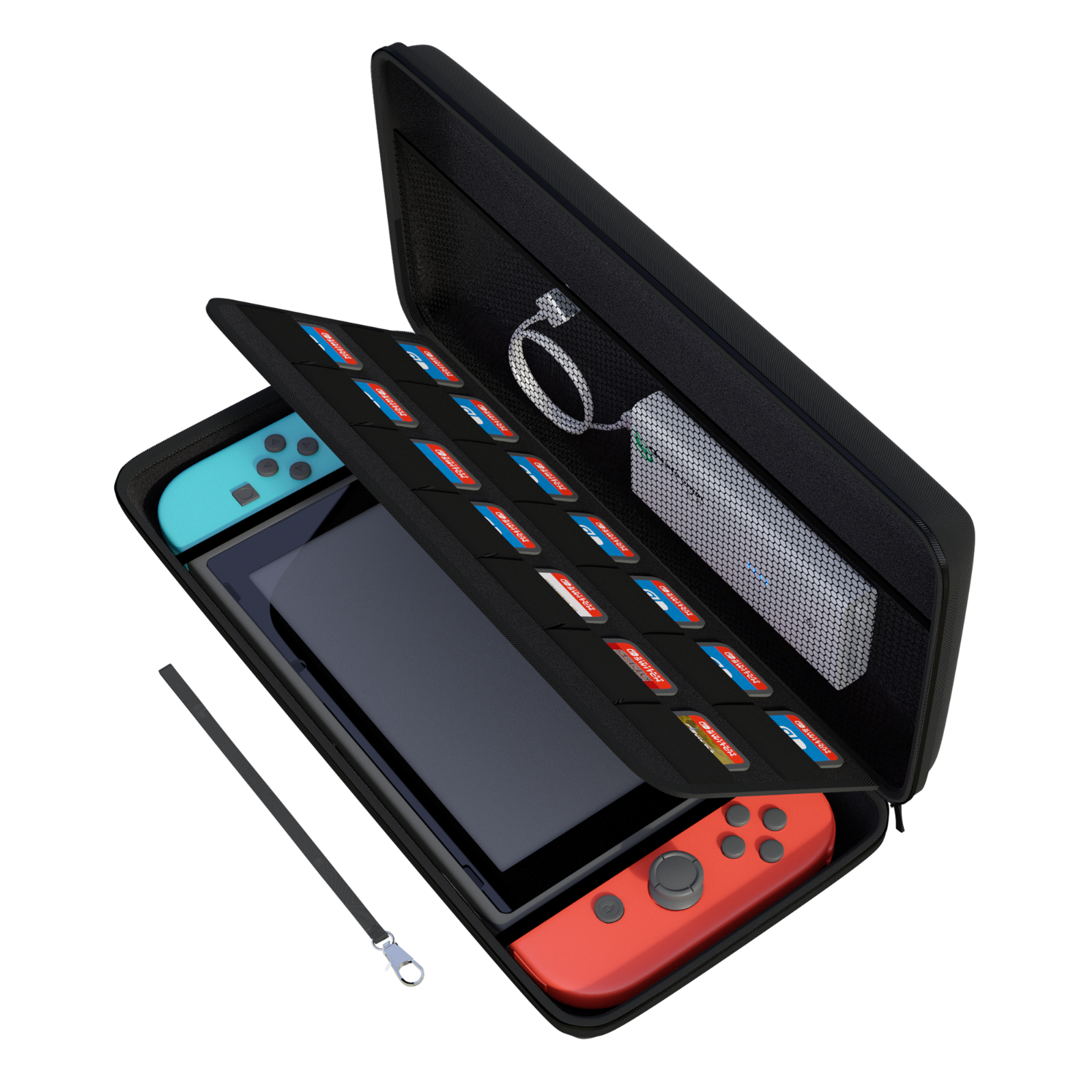 Nintendo Switch Hard Carrying Case/cover With 14 Cartridge Holders (black)