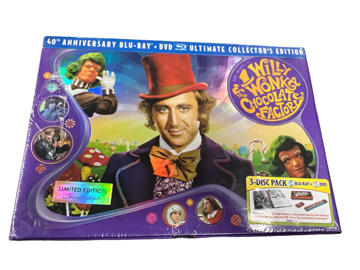 Willy Wonka And The Chocolate Factory Limited Edition Blu-ray / Dvd  Big Box Set