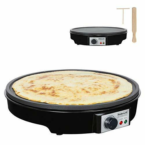 Homewell Crepe Maker Griddle Nonstick 12" Electric Cook Top For Pancakes Tort...