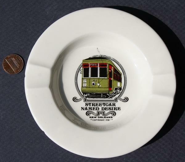 1981 New Orleans Louisiana Streetcar Named Desire Souvenir Ashtray-cablecar Too!