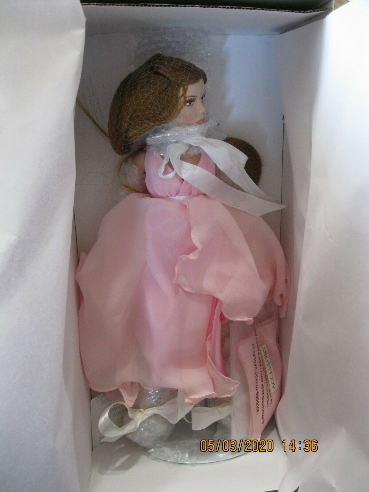 "abby"(17")-porc.-breast Cancer Doll From The Paradise Galleries-never Removed